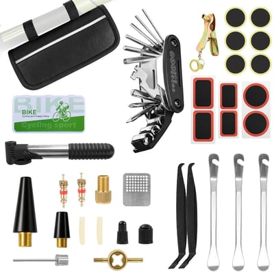 Unyqoos® Complete Fietsreparatieset met Multifunctioneel Gereedschap en Waterdichte Opbergtas