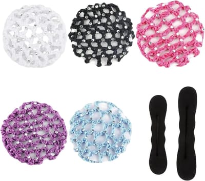 Complete Haarset met 5 Onzichtbare Haarnetten en 2 Buns voor Fixe Coiffures, Perfect voor Ballet en Dans voor Kinderen en Volwassenen