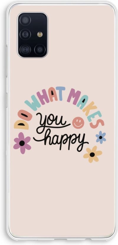Case Company® - Hoesje geschikt voor Samsung Galaxy A51 4G hoesje - Happy days - Soft Cover Telefoonhoesje - Bescherming aan alle Kanten en Schermrand