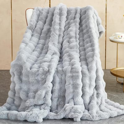 Extra Zachte Pluche Deken 1000 g/m² - Warme Flanellen Sprei voor Bank, Bed en Sofa
