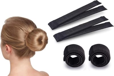 Magic Bun Maker | Set - 2 stuks + Haarelastiek | Zwart | Maak De Perfecte Knot | Fashion Favorite