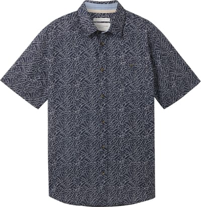 TOM TAILOR printed cotton linen shirt Heren Overhemd - Maat L