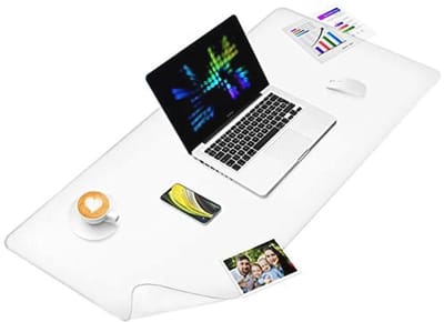 Transparante waterdichte bureau pad met antislip en ronde randen voor kantoor en thuis