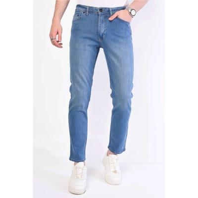 Heren Jeans Regular Fit - Stretch Jeans Heren - Spijkerbroek Heren Volwassenen - DP22-NW - Blauw
