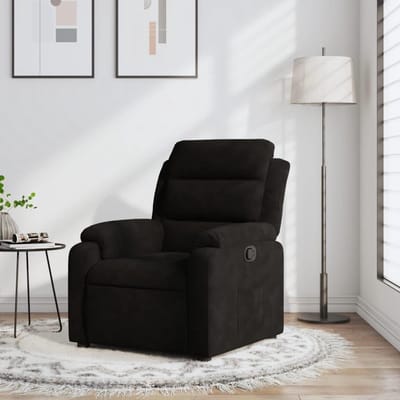 Verstelbare Fauteuil - Comfortabele Stoel - Ontspannen Zitten - Handmatige Verstelling - Max 135 Graden - Zwart