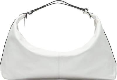 LIEBESKIND BERLIN Leren Schoudertas Paris 4 Small Pebble Hobo Bag Arctic Crème