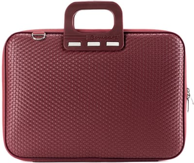 Bombata Trama Laptoptas met Vlechtpatroon - 15 / 16 inch - Dames - Bordeaux Rood