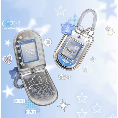 1 Stuks Ster Leuke Kpop Fotokaarthouder Sleutelhanger Mobiele Telefoon Vorm Fotokaarthouder Sleutelhanger Kaartbeschermhoes