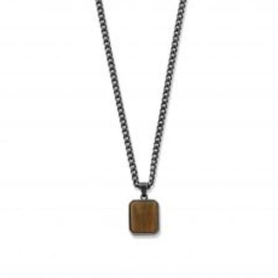 Frank 1967 - 7FN-0065 - ketting heren met hanger - tijgeroog - 60 cm - Cadeau voor mannen