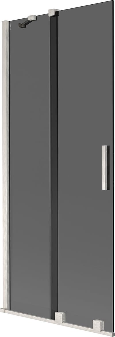 Mexen Velar 2-delige verschuifbare badwand 80 x 150 , grafiet, geborsteld nikkel - 896-080-000-41-97