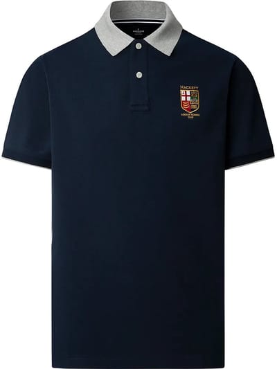 Hackett Hm5600138 Korte Mouw Poloshirt Blauw 2XL Man