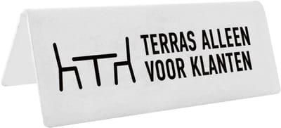 CombiCraft tafelbordje terras alleen voor klanten - 148x48mm per 5 stuks