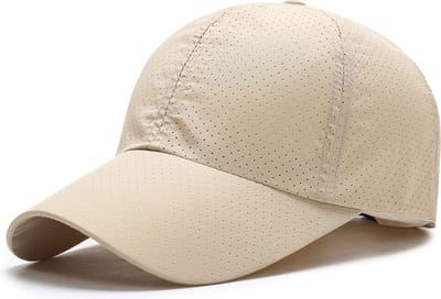Hikr Sport Cap - Outdoor Pet - Koelpet - Ademend - Lichtgewicht - Running cap & hardloop pet - Sportieve Pet - Sports Cap - Wandelen & Fietsen - Beige L/XL