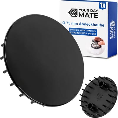 Douchegootafdekking - Afvoerdeksel Doucheput - Douchebak Reparatie - Specifieke Compatibiliteit - Ø 75 mm 42 mm - Zwart Glans