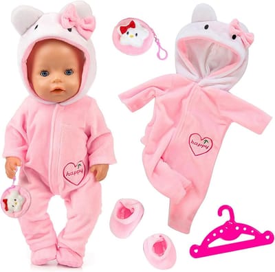 Roze Poppenkleding Set voor Meisjes | Jurkjes en Accessoires voor Poppen