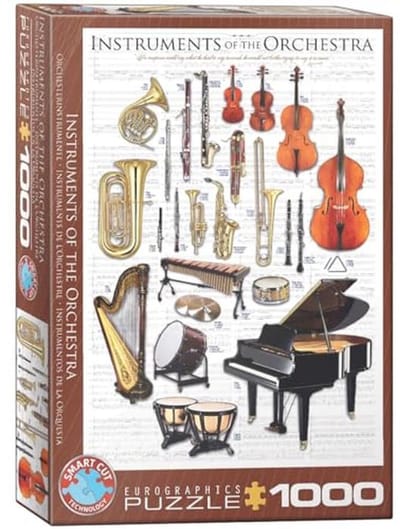 1000-delige puzzel van muziekinstrumenten voor orkesten