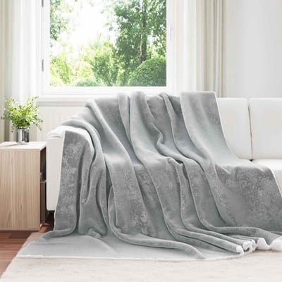 vidaXL - plaid - Grijs - 220 - x - 240 - cm - 2.67 - kg - Fleece