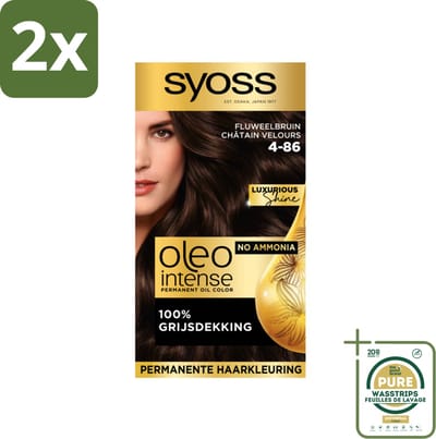 Syoss Oleo Intense - Haarverf - 4-86 - Fluweel Bruin - 115ml x 2