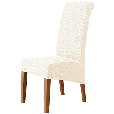 Hoge rugleuning en universele stoelhoes voor eetkamer Hotel XL M maat T Jacquard Extra grote stretch spandex stoelhoezen wasbaar XL size (60-75cm)
