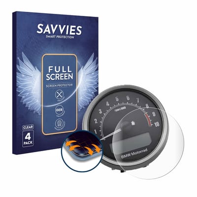 Savvies - Screenprotector voor BMW R NineT Scrambler 2016-2019 Snelheidsmeter - Folie Beschermfolie transparant volledig dekking 4 Stuks