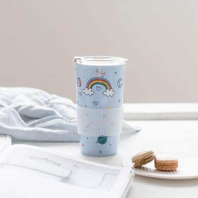 Cartoon Creatieve Keramische Beker met Deksel voor Meisjes Hart Koffiekop met Rietje Hooguitziende Leuke Waterbeker 501-600ml