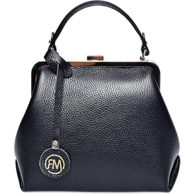 Roberta M Zwart Rundleer Tas