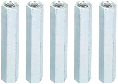 Dailygoods- Zeskantmoeren 5-delig - M8 65mm - Koppelingsmoeren - Verzinkt - Corrosiebestendig - Voor binnen/buiten toepassingen - Moeren