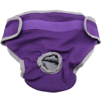 Honden Fysiologische Broek - Hondenondergoed Sanitaire Shorts - Zindelijkheidstraining Hond - Verstelbare Elastische Band - Maat M - Paars