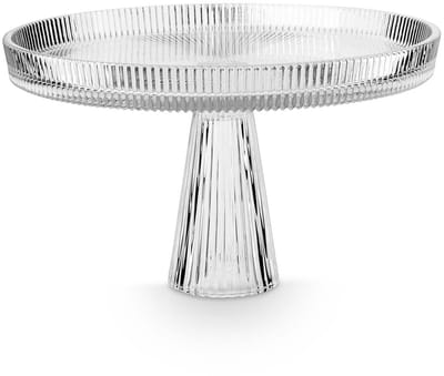 vtwonen Taartplateau met Voet - Taartstandaard van Glas - Transparant - 29.6x18cm