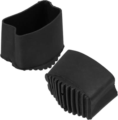 Laddervoethoezen - Ladderdoppen Rubber - Veiligheid Verhogend - Verdikt Ontwerp - 6x4.5x4 cm - Zwart