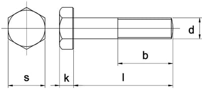 Zeskantbout M27x160mm galvanisch verzinkt - 10 stuks