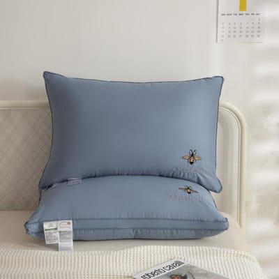 Noyau d'oreiller en coton entier Oreiller en fibre de soja Oreiller tridimensionnel simple en pur coton pour la protection de la nuque Oreiller d'hôtel cinq étoiles 48*74cm