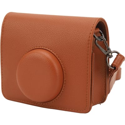 Instant Camera Tas Licht Luxe Textuur PU Compatibele Camera Lederen Hoes voor Fujifilm Mini EVO bruin