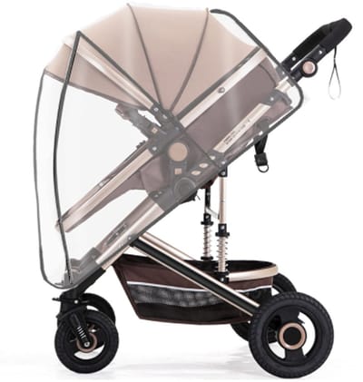 NTH products- Regenhoes Universeel - Kinderwagen/buggy - U-vormig Ontwerp - Goede Ventilatie - Waterdicht - Transparant 90 x 32 cm - Kinderwagenhoes