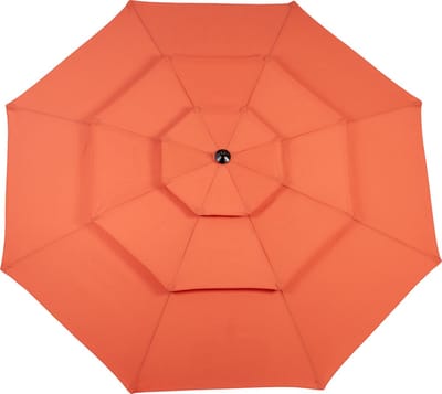 HAUSS SPOLE Parasol Dubbelzijdig – 14,8 Ft – Staal – Oranje – Kantelbaar Voor Tuin, Terras En Zwembad – Winddoorlatend