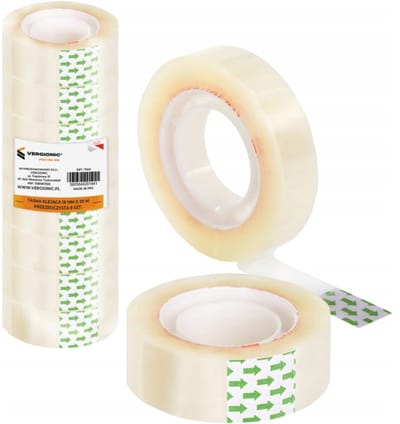 Vergionic - Transparante Plakband - 18mm x 20m - 8 Stuks - Polipropyleen