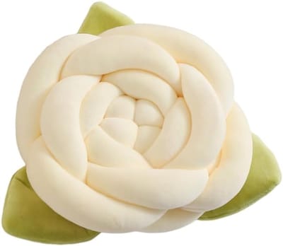 Roos Kussen Voor Op de Bank - Geborduurd Roos Design - Decoratief Kussen Voor Woonkamer En Slaapkamer - Leuk Cadeau Verjaardag