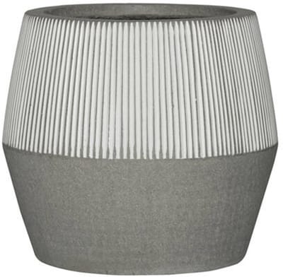 Pottery Pots - Plantenbak Harley L - Ø53cm x H48cm - Indoor en Outdoor - White stripe