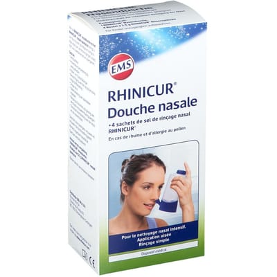 Rhinicur Neusdouche + 4 Zakjes Nasaal Spoelzout 1 Set