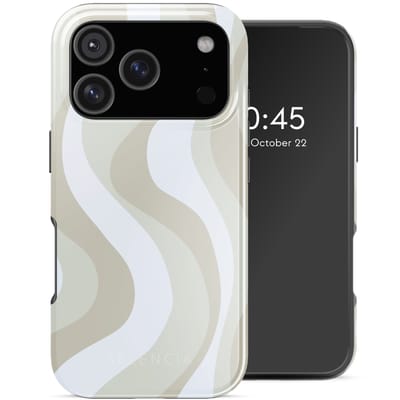 Selencia Hoesje - Geschikt voor Apple iPhone 17 Pro - Backcover geschikt voor MagSafe - Desert Waves Beige