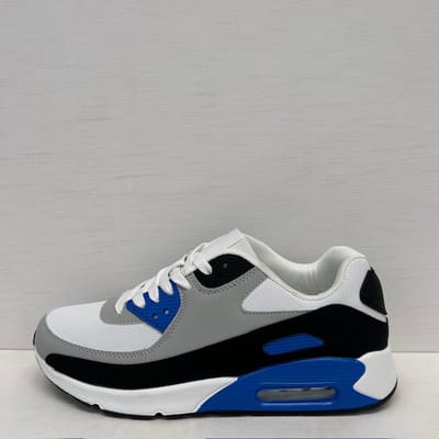 Leuke air sneakers wit blauw zwart (verkrijgbaar van maat 40 t/m maat 46) Blauw / 44