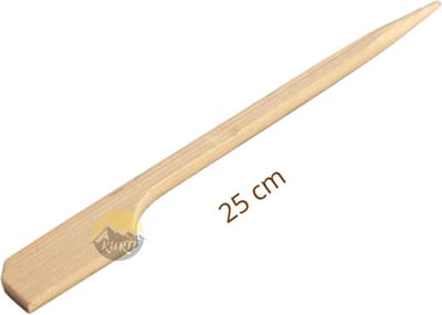 KURTT - Hamburger Prikkers 25 cm - cocktailprikker - Barbecue - Feest - snack - tapas - picknick - tapasschaal -Prikkers - Spiesjes - Bamboo - Milieuvriendelijk - BIO - Sate stokjes - Sateprikkers - Hamburger - Hamburgerprikkers - set van 100 stuks