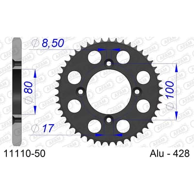 Tandwiel Afam 428 50 dents