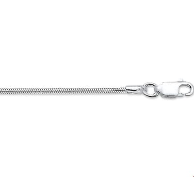 The Jewelry Collection Ketting Slang Rond 1,6 mm - Zilver