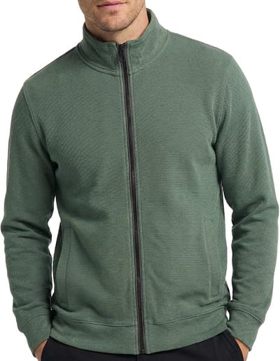 CASA MODA comfort fit sweatvest - groen - donkerblauw