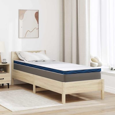 vidaXL - Matras - Topper - 70 - x - 200 - cm - dik - Jacquard - stof - Wit