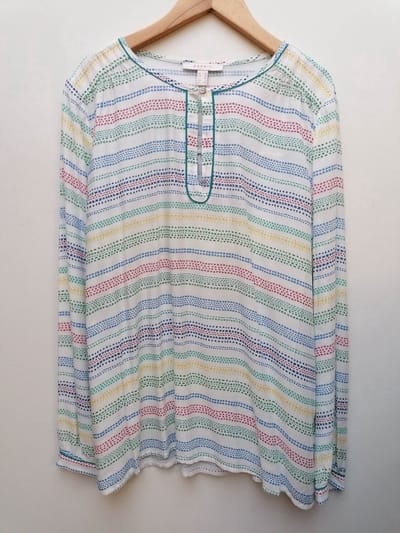 Witte blouse met kleurenstreep - Esprit - maat 34