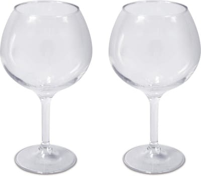 Aravan onbreekbare Gin Tonic ballon glazen - 2x stuks - 780 ml - polycarbonaat - kunststof - camping