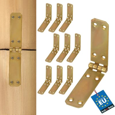 Kistscharnier 150 x 25 mm - Pak van 10 stuks - Verzinkte Deurscharnieren en Meubelscharnieren