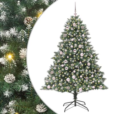 vidaXL - Kunstkerstboom - Groen - 180 - cm - PVC - en - Plastic - en - Staal